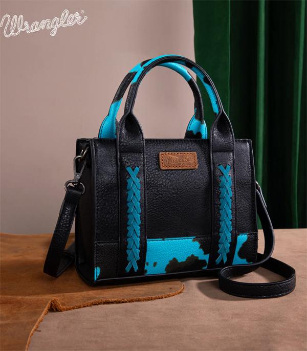 Wrangler Turquoise Cow Print Mini Crossbody