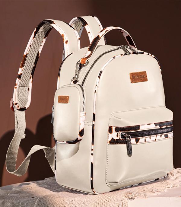 Wrangler Beige Cowprint Backpack