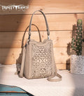 Trinity Ranch Khaki Aztec Embossed Crossbody