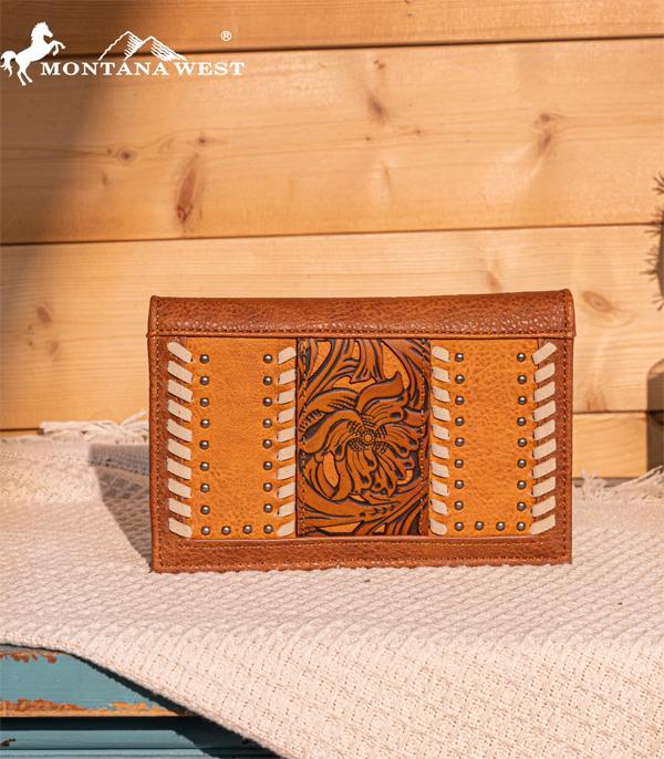Montana West Brown Embossed Wallet