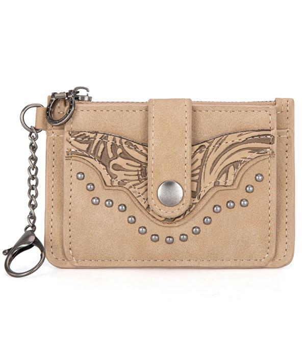 Montana West Tan Embossed Card Holder