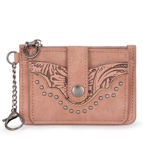 Montana West Pink Embossed Card Holder