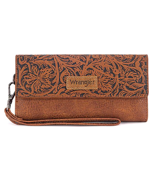 Wrangler Brown Embossed Wallet