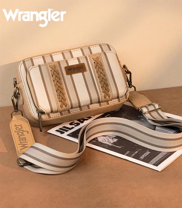 Wrangler Khaki Stripe Wallet Crossbody