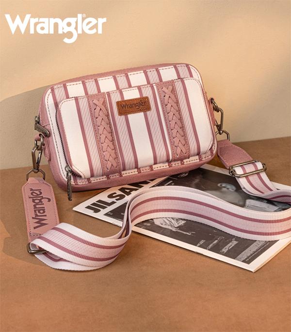 Wrangler Pink Stripe Wallet Crossbody