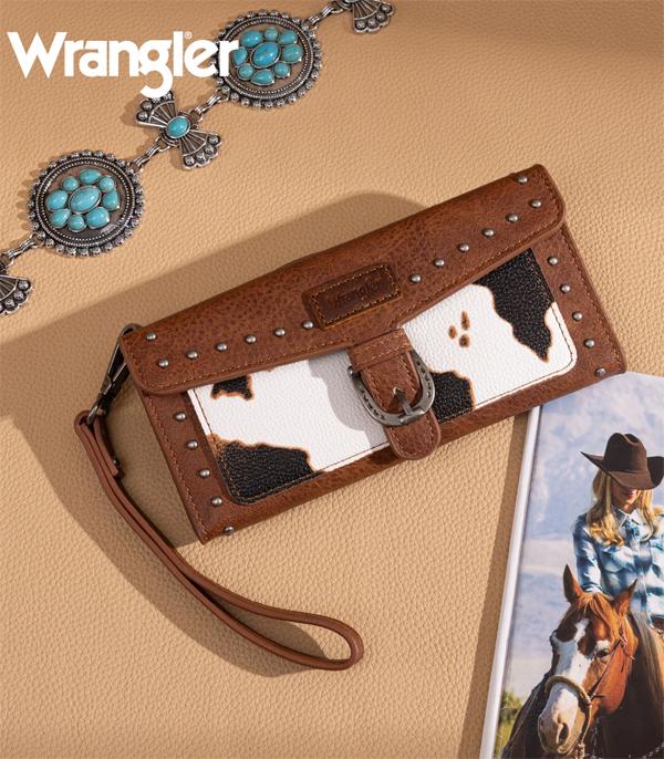 Wrangler Brown Cow Print Wallet
