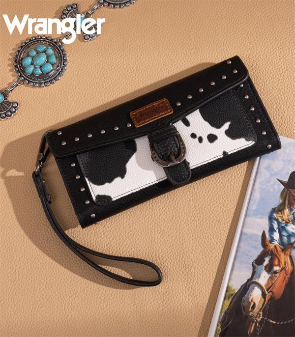 Wrangler Black Cow Print Wallet
