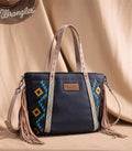 Wrangler Navy Fringe Tote Crossbody