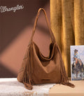Wrangler Brown Fringe Embossed Shoulder Bag