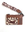 Wrangler Brown Leopard Wristlet Card Wallet