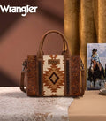 Wrangler Brown Embossed Southwestern Mini Tote Crossbody