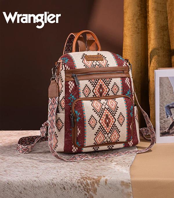 Wrangler Brown Aztec Backpack/Crossbody
