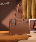 Wrangler Brown Leather Concho Tote