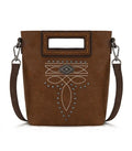 Montana West Brown Boot Stitch Crossbody