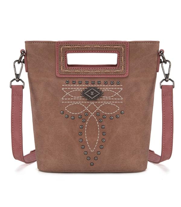 Montana West Pink Boot Stitch Crossbody