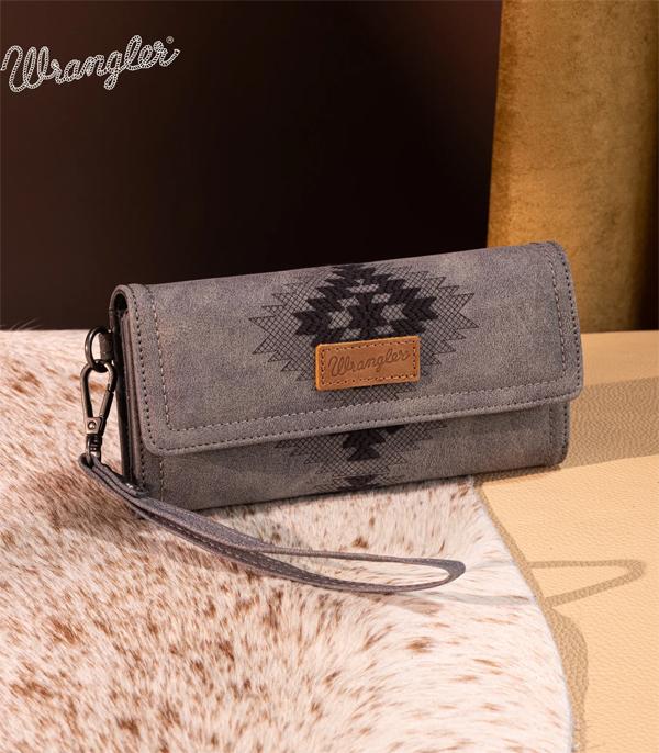 Wrangler Black Southwestern Wallet