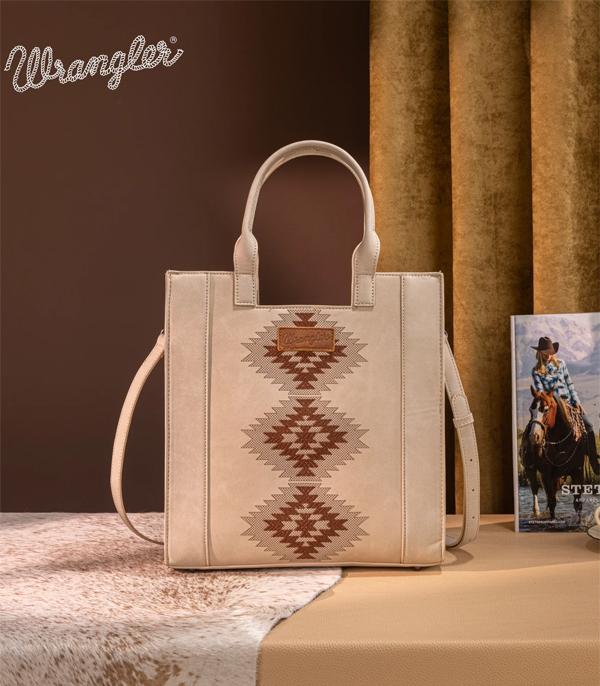 Wrangler Ivory Southwestern Tote Crossbody