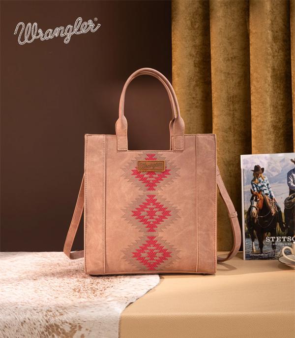 Wrangler Peach Southwestern Tote Crossbody
