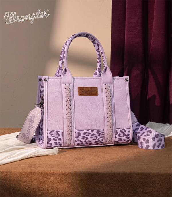 Wrangler Purple Leopard Mini Tote Crossbody