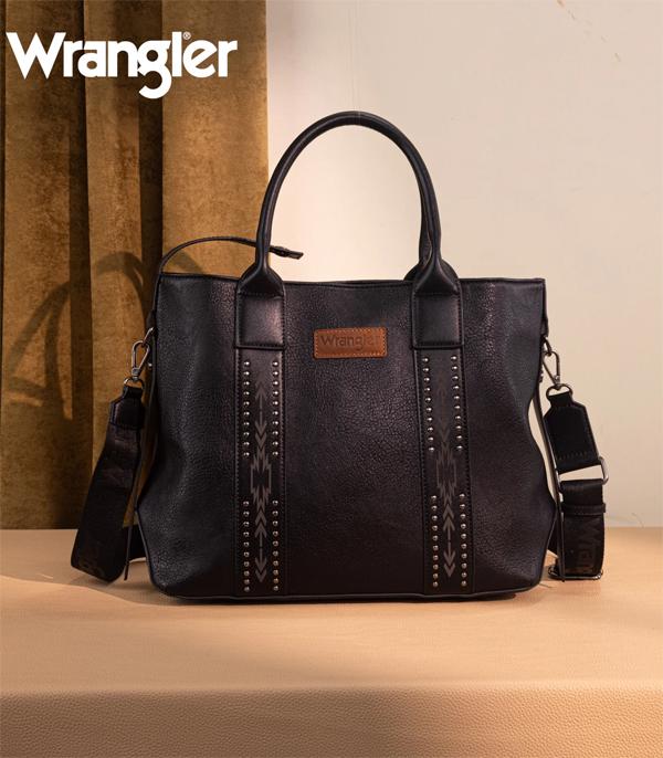 Wrangler Black Aztec Expanding Tote Crossbody