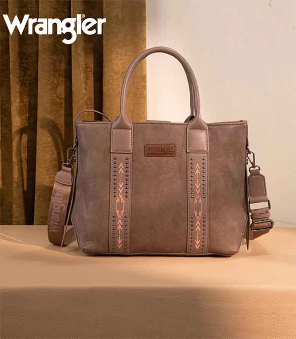 Wrangler Chocolate Aztec Expanding Tote Crossbody