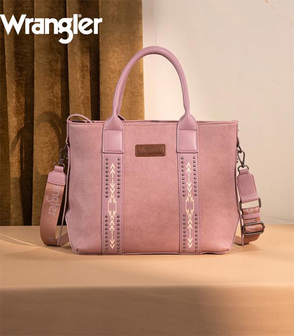 Wrangler Pink Aztec Expanding Tote Crossbody