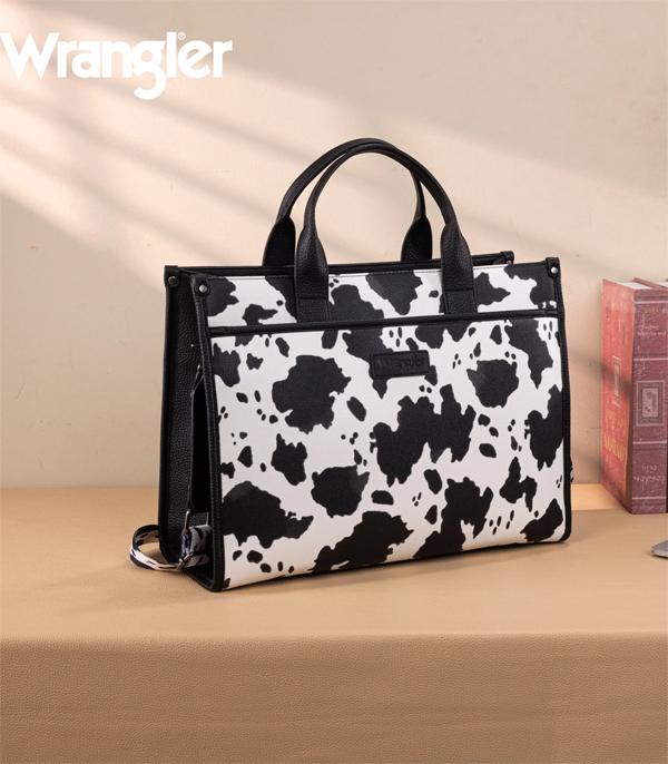 Wrangler Black Cow Print Tote Bag