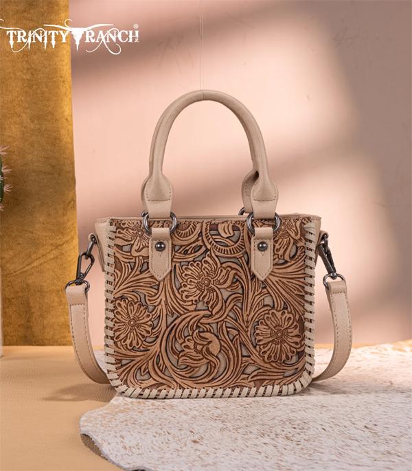 Trinity Ranch Khaki Scroll Mini Tote Crossbody