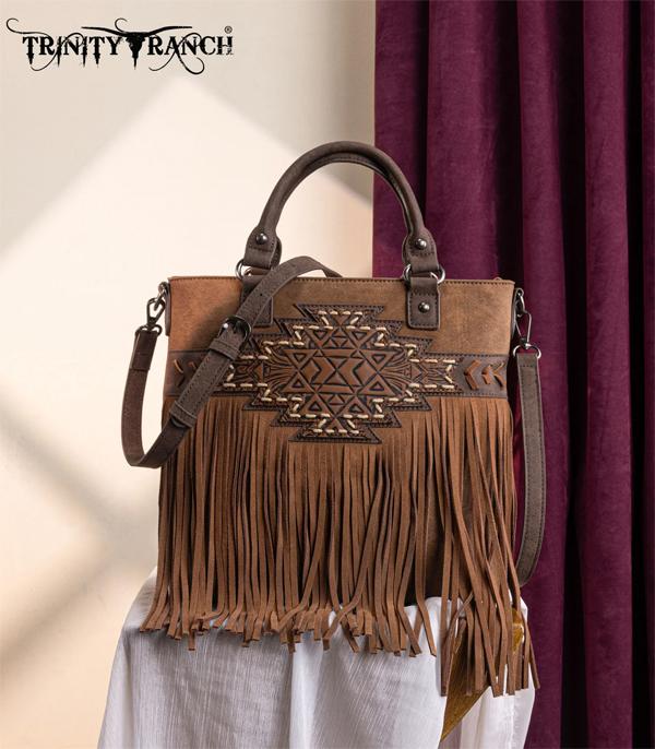 Montana West Embossed Fringe Mini Crossbody