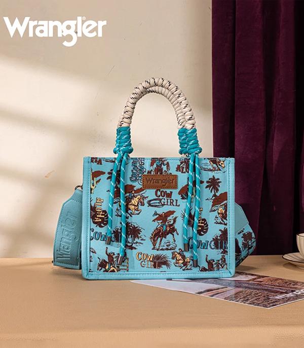 Wrangler Blue Wild West Rope Tote Crossbody