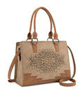 Montana West Khaki Embossed Tote Crossbody