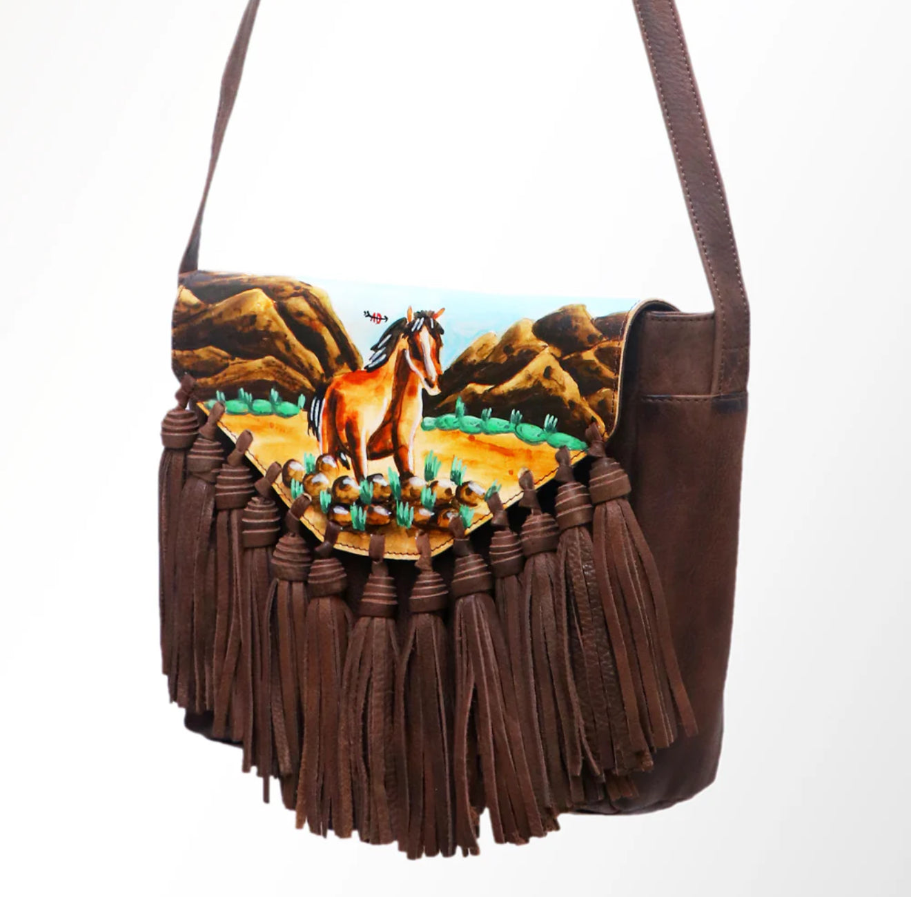 Leather Horse Shoulder Bag