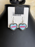 XOXO Heart Fishhook Earrings