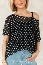 Horse Polka Dot Horse Mesh Top