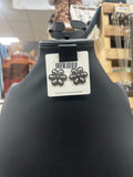 Silver Floral Post Earrings