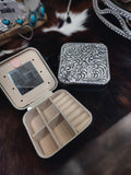 Silver Scroll Jewelry Box