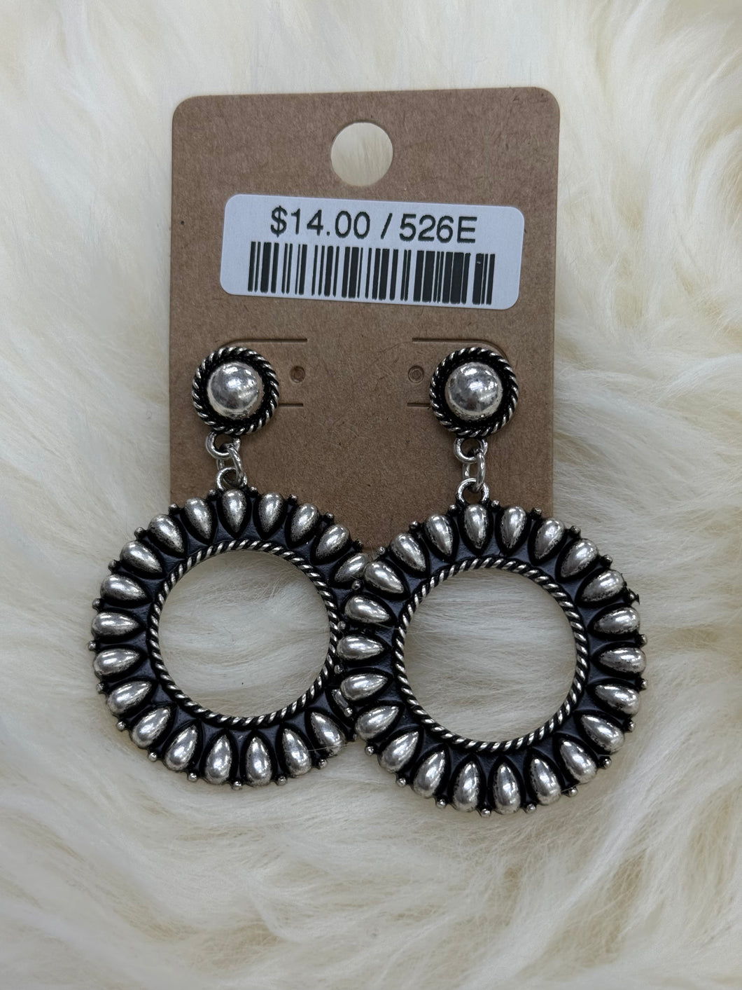 Silver Bead Hoop Post Earrings