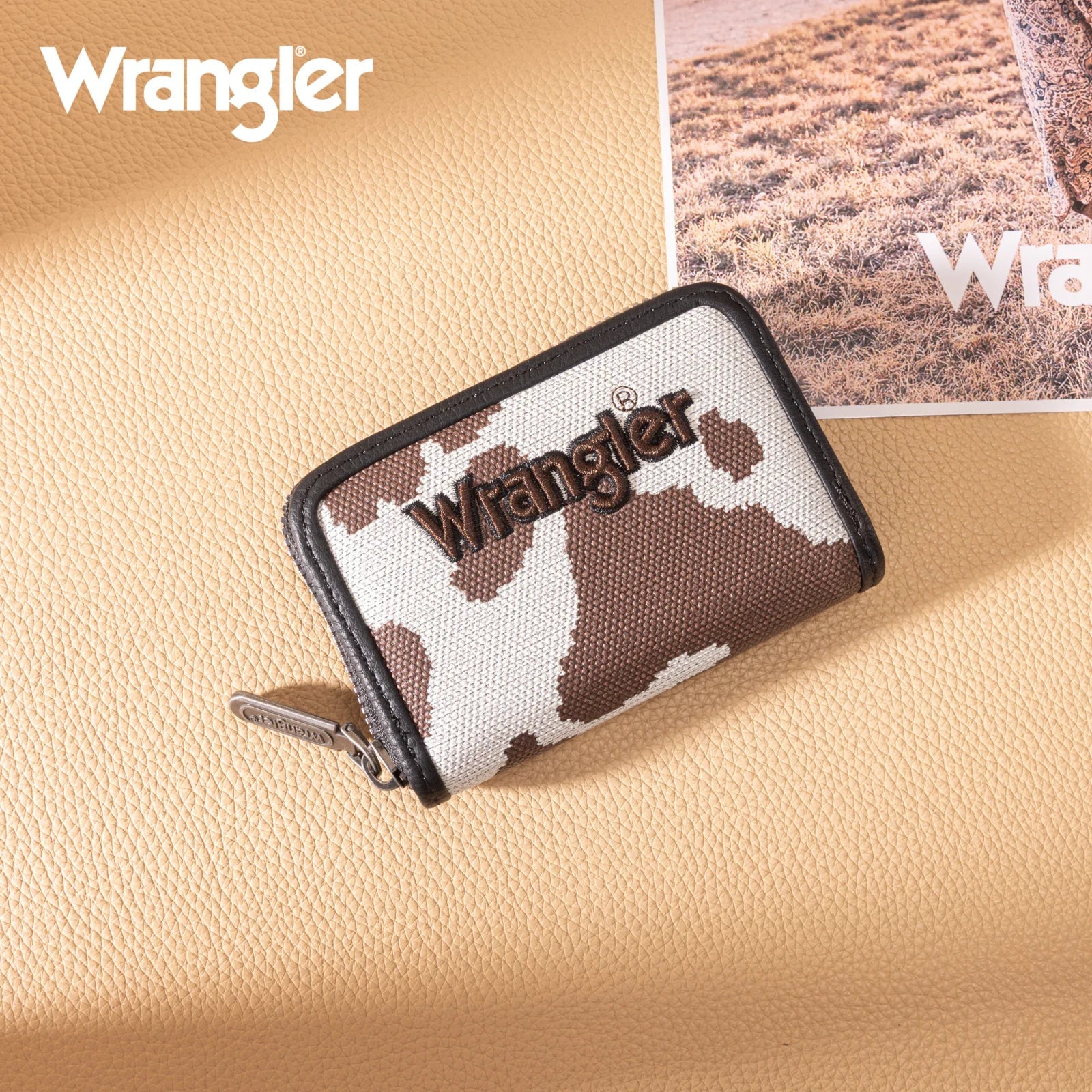 Wrangler Black Cow Print Wallet