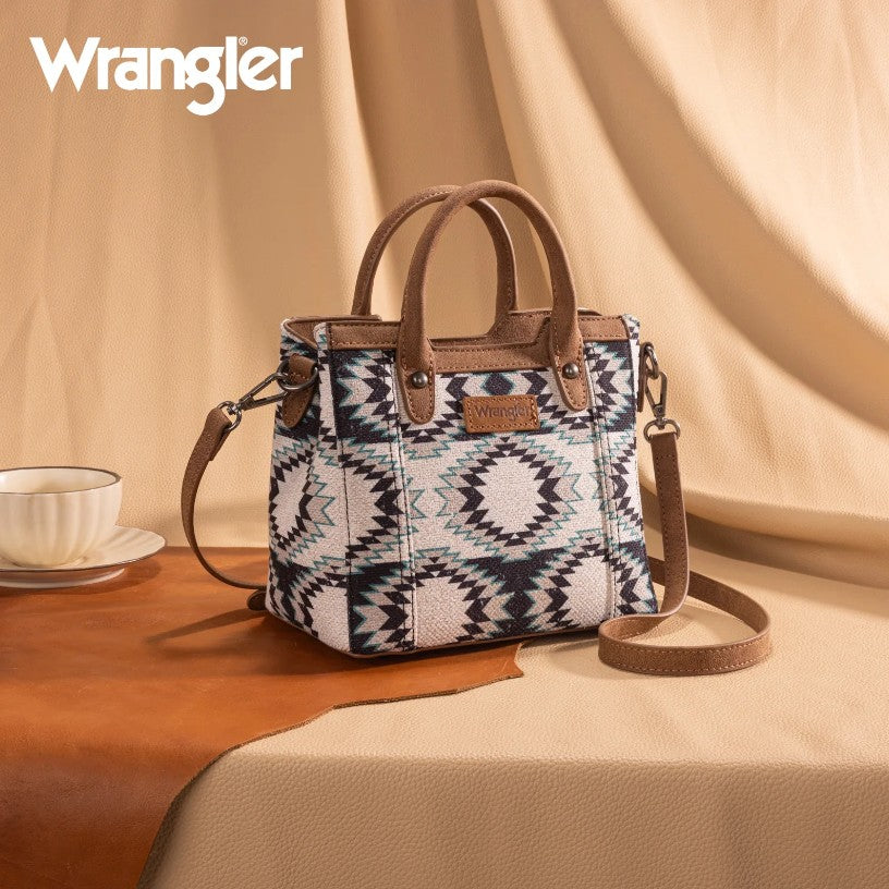 Wrangler Black Southwestern Mini Tote Crossbody