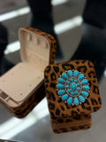 Leopard Turquoise Cluster Jewelry Box