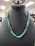 Turquoise Multi-Layer Pearl Necklace