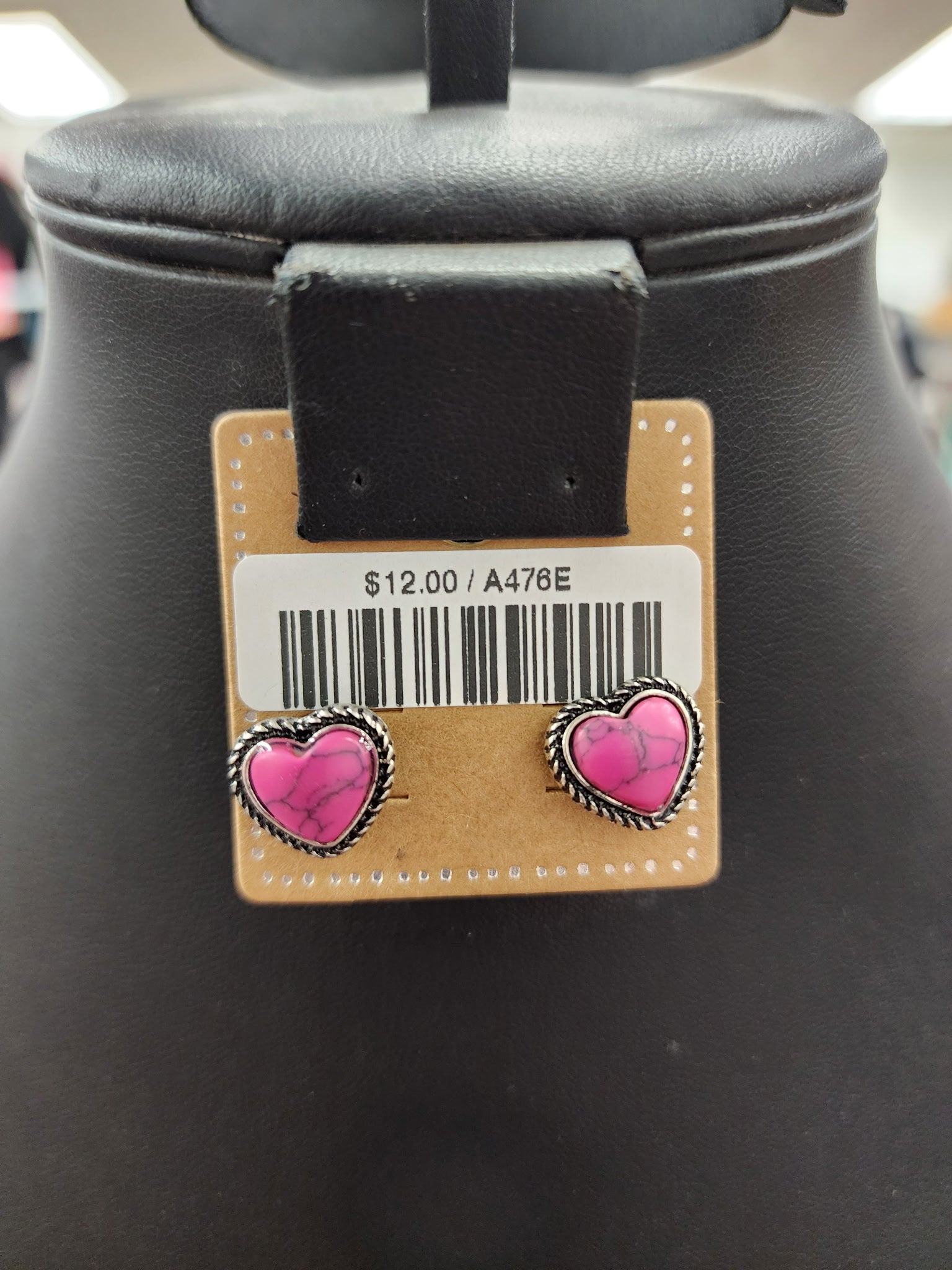 Pink Mini Heart Post Earrings