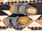 Very Barry Denim Embossed Sandals