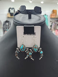 Turquoise Natural Stone Naja Fishhook Earrings