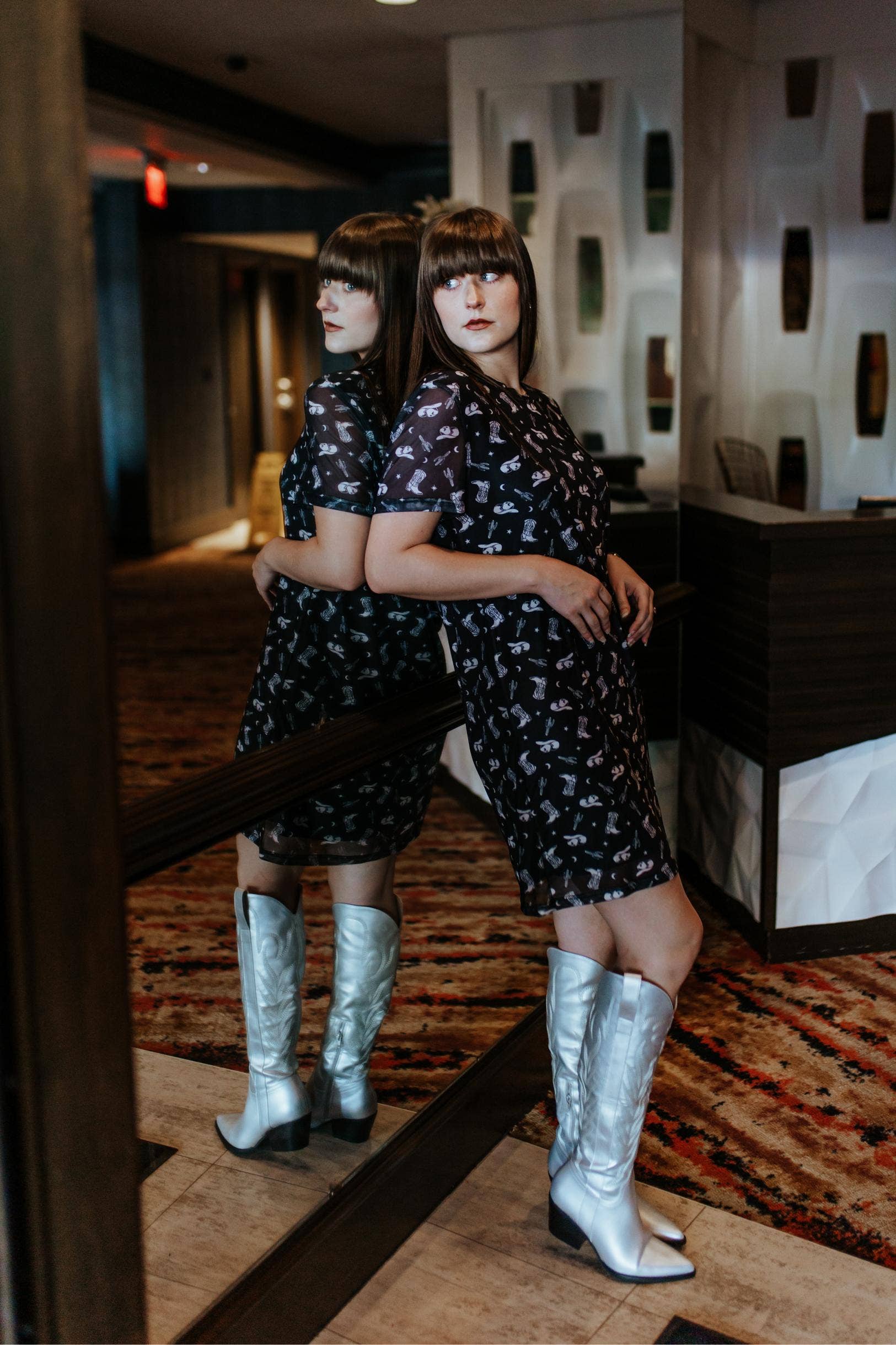 Hills Gold Mesh Dress