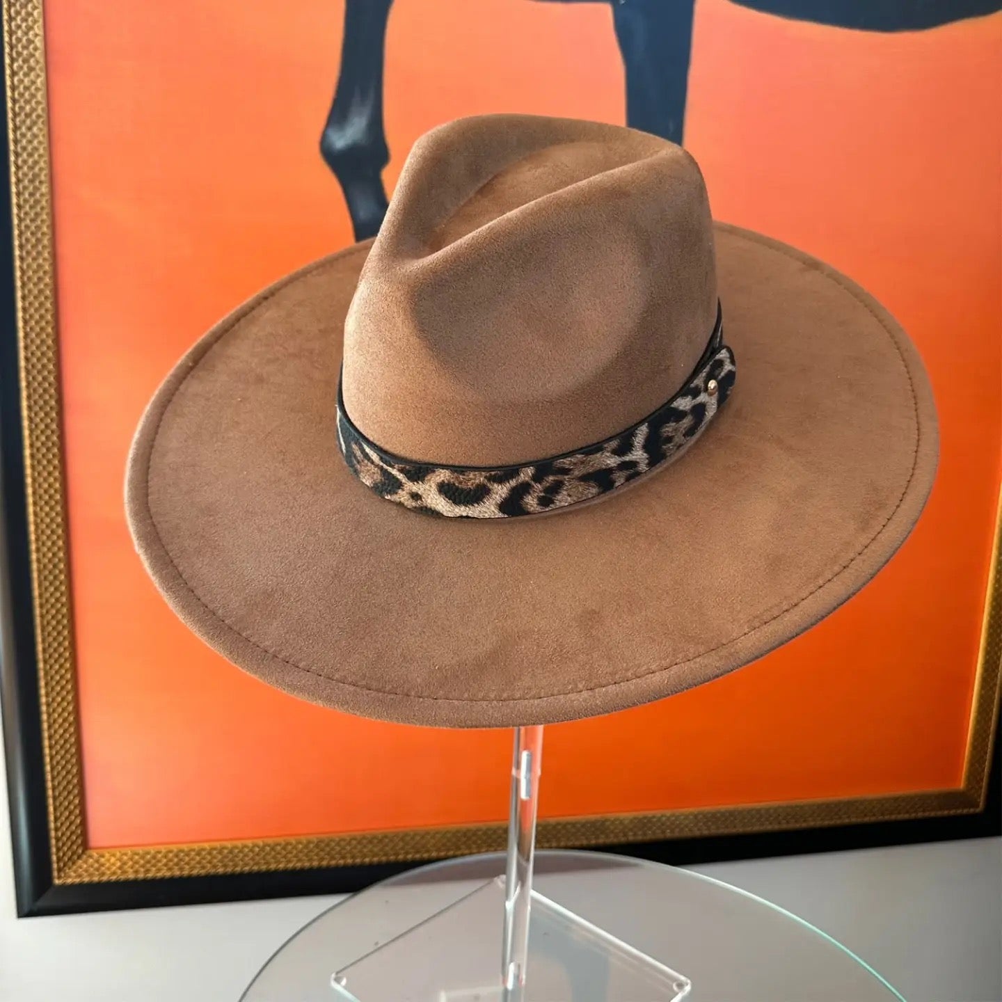 Leopard Felt Hat