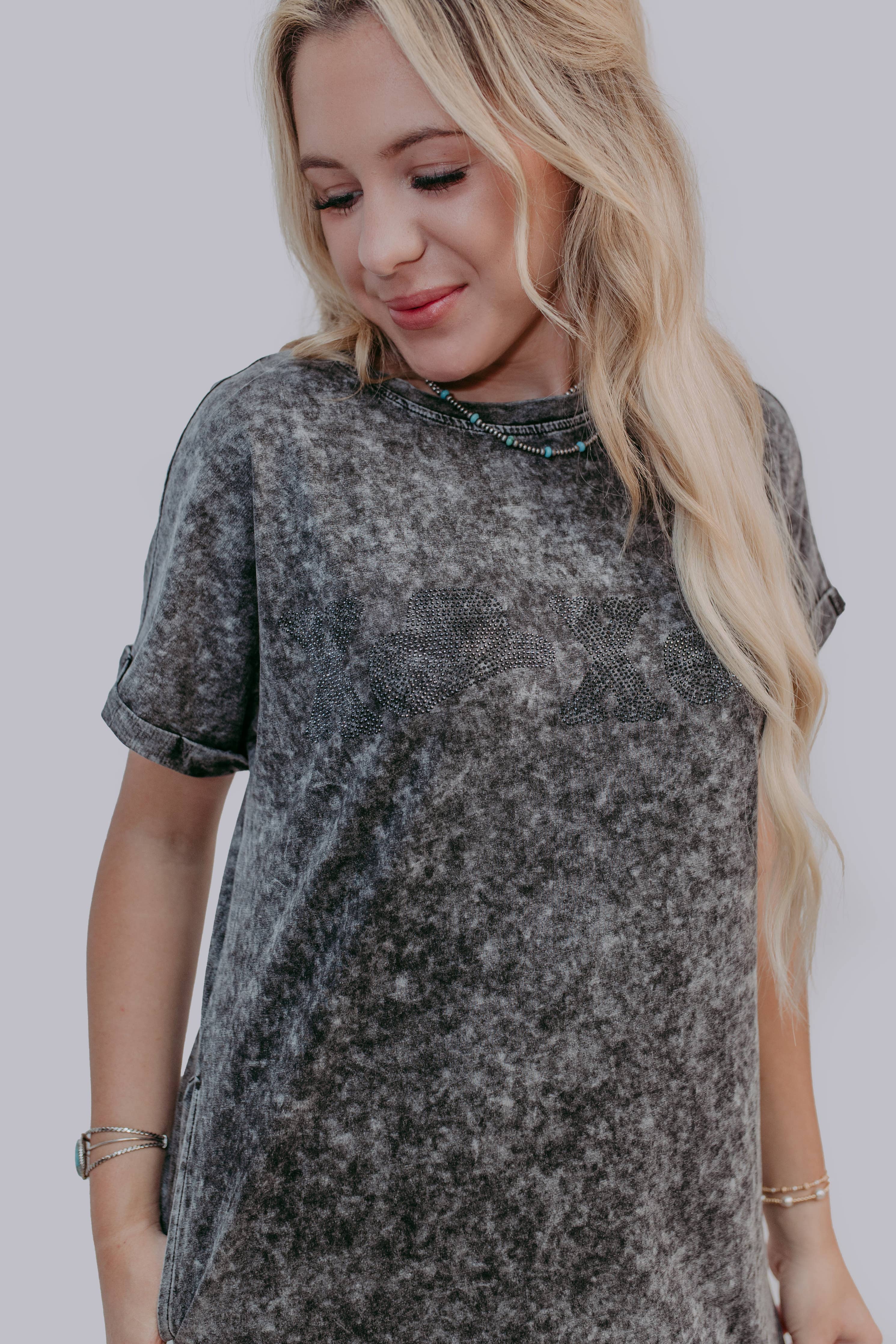 XOXO Charcoal Tee Dress