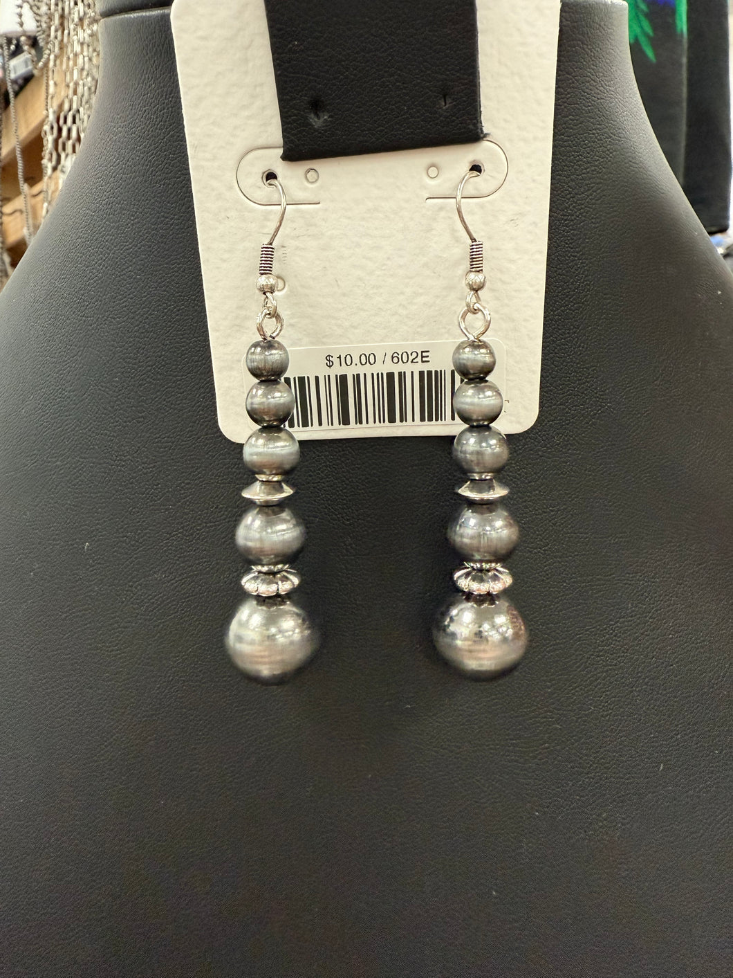 Pearl Bead Fishhook Earrings