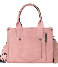 Load image into Gallery viewer, Wrangler Pink Cow Print Mini Tote Crossbody
