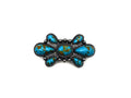 Turquoise Ribbon Cluster Hair Barrette